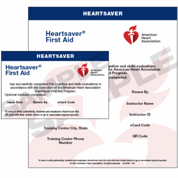 2025 HeartSaver First Aid eCard