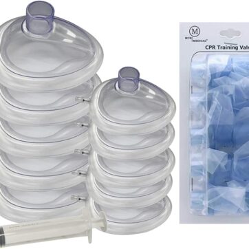 CPR Training Masks, 5 Adult/Child & 5 Infant with Valves