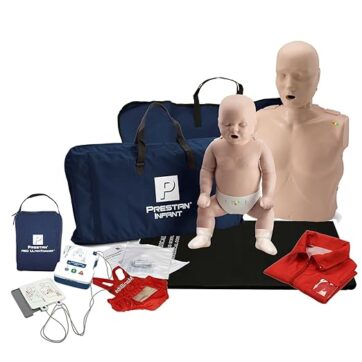 1X TRAINING KIT: 1 AED Trainer, 1 Adult, 1 Infant Manikins with Feedback (Medium Skin)